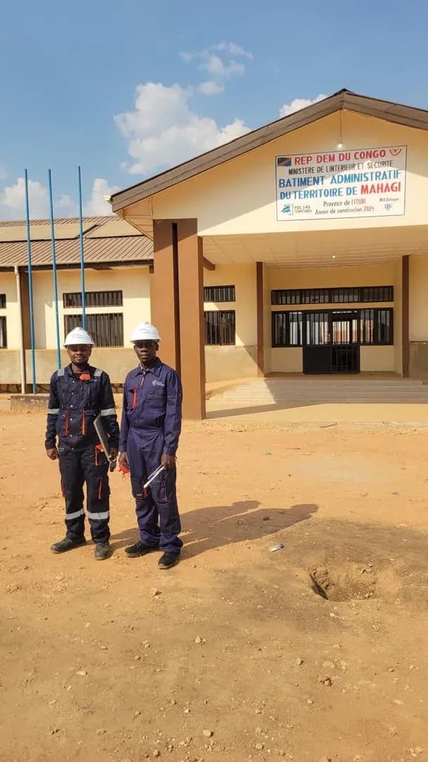 Bâtiment administratif du territoire de Mahagi, équipé par Tech Solution RDC